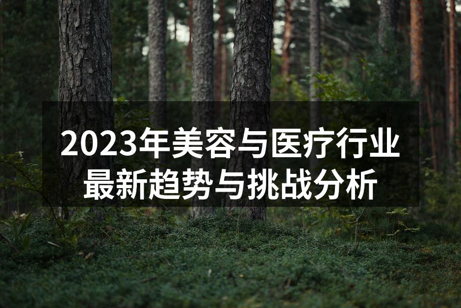 2023年美容与医疗行业最新趋势与挑战分